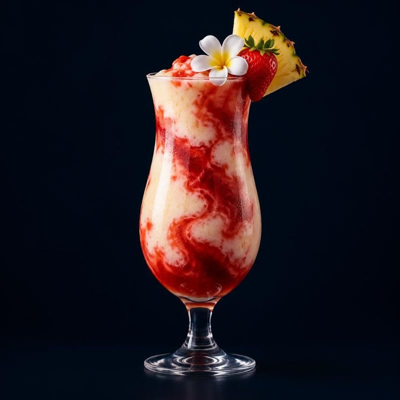 Lava Flow with strawberry swirl