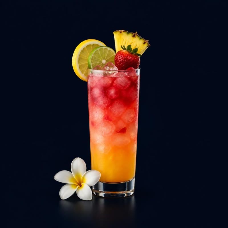 Virgin Fruit Punch with citrus, strawberry and pineapple