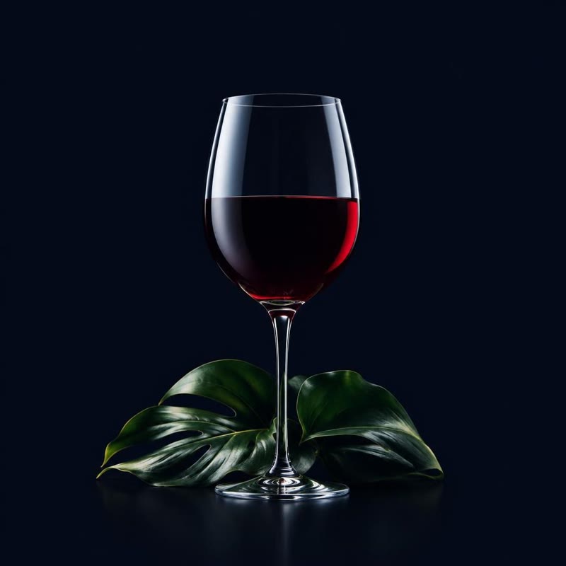 Glass of house red wine
